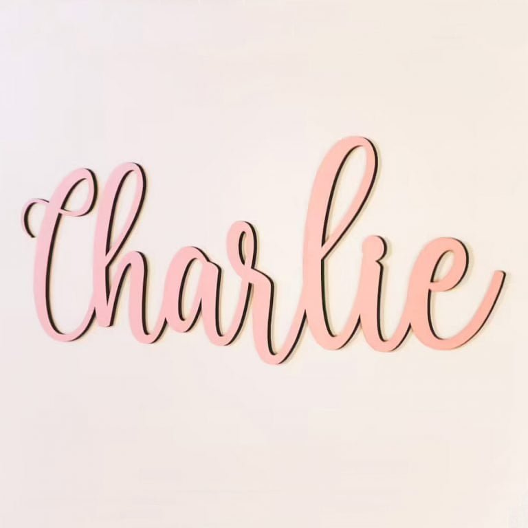 Personalized wooden wall sign name