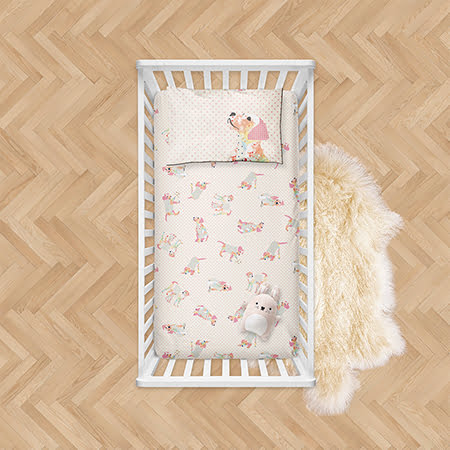 Baby Nursery Decor -Adorable puppy dog crib sheet