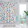 Colorful multi-sized polka dot shower curtain