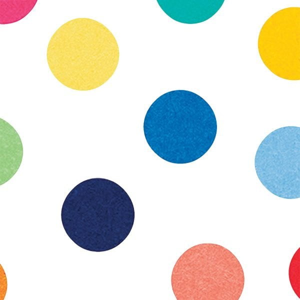 Colorful polka dot fabric close-up for kids shower curtain