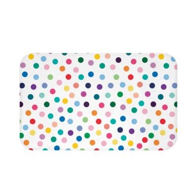 Colorful Polka Dot Kids Bath Mat