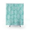 Stylish Turquoise Coral Bathroom Mat