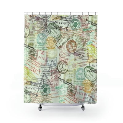 Traveler Shower Curtain gender Neutral Bathroom Decor