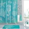 Relaxing Bath Curtain with Water-Resistant Material and Standard Size