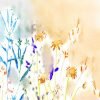 watercolor wildflower print for bath