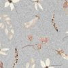 Floral print on Bathroom Curtain with Gray & White Florals