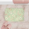 Stylish & functional Green Floral Boho Bath Mat