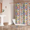 Ozscape Designs Colorful Abstract Circles Shower Curtain.