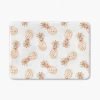 tropical pineapples bath mat - white, pink and orange