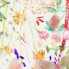 Watercolor wildflowers in close-up detail