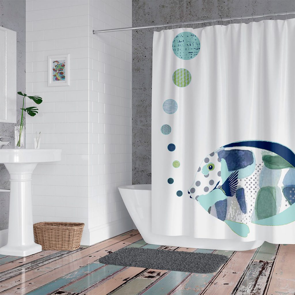 Kids' Fun Big Blue Fish Shower Curtain: Vibrant Bathroom Decor, Rust-Free  Grommets, Machine Washable, 72×72, Waterproof Polyester Fabric, 12 Hooks  Included – Ozscape Designs: Bathroom Decor & Bedroom Decor for Kids 