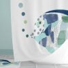 Fun Bathroom Decor for kids with Water-Repellent Fabric shower curtain