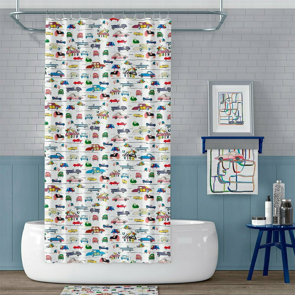 Car Shower Curtain Unique Crazy Cars Fabric Bath Curtain In Standard