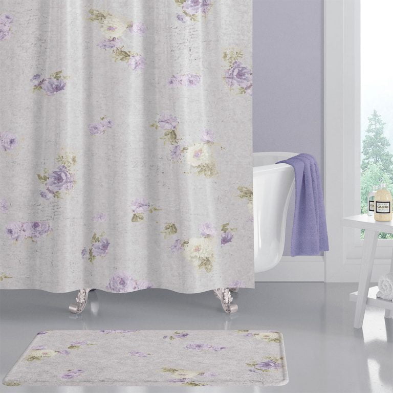 Lavender Rose Blurred Floral Shower Curtain