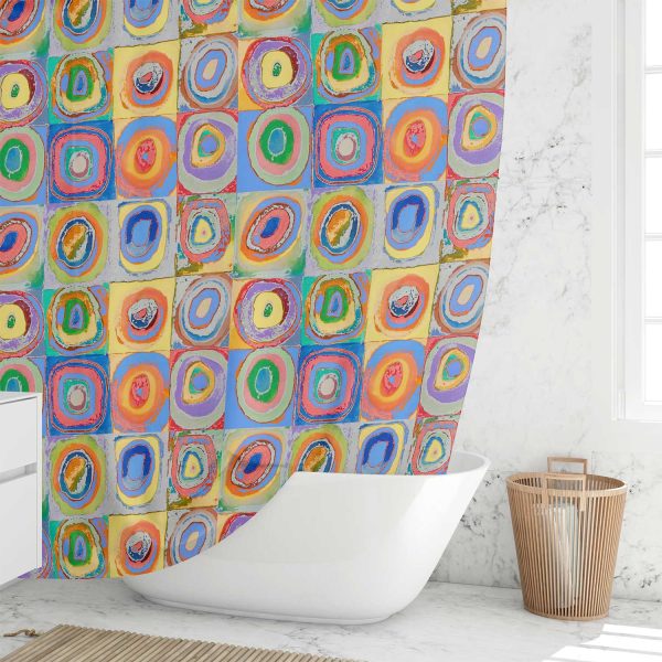 Unique, Modern, Colorful Artistic Shower Curtain