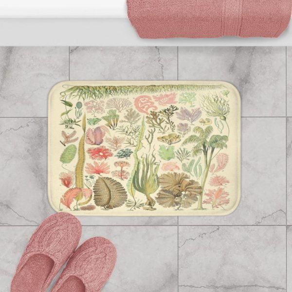 Machine Washable Ocean Algae Bath Mat