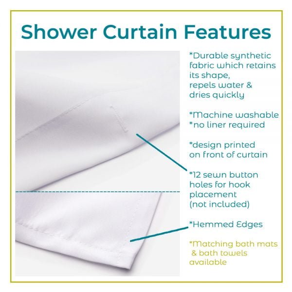 Shower Curtain reinforced buttonhole detail image