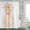 Colorful Pineapple Shower Curtain with Water-Repellent Polyester Material