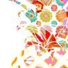 Detailed view of tropical Pineapple shower curtain print