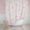 pink rainbow shower curtain