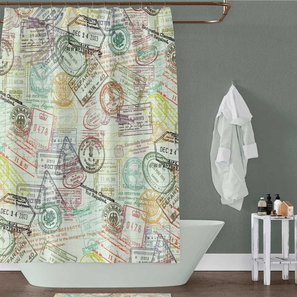 Gender Neutral shower curtain with water-resistant material
