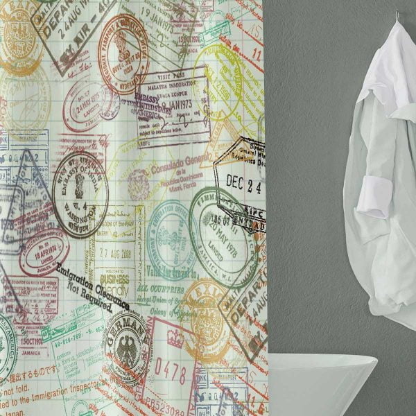 Designer Fabric Shower Curtain