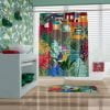 Colorful Jungle Bird Shower Curtain for Kids' Bathrooms with Mold & Mildew Resistance