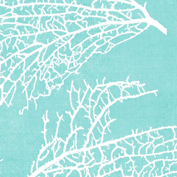 Coastal Turquoise Coral Bath Mat