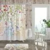 Watercolor wildflowers shower curtain by Ozscape Designs