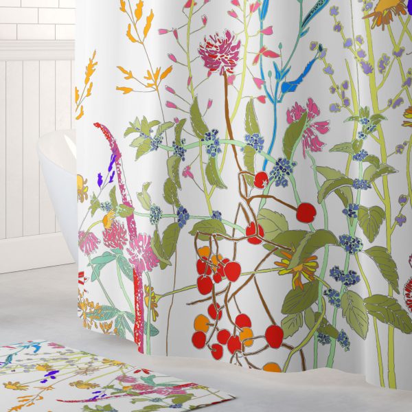 Wildflowers Shower Curtain - Modern Farmhouse Decor
