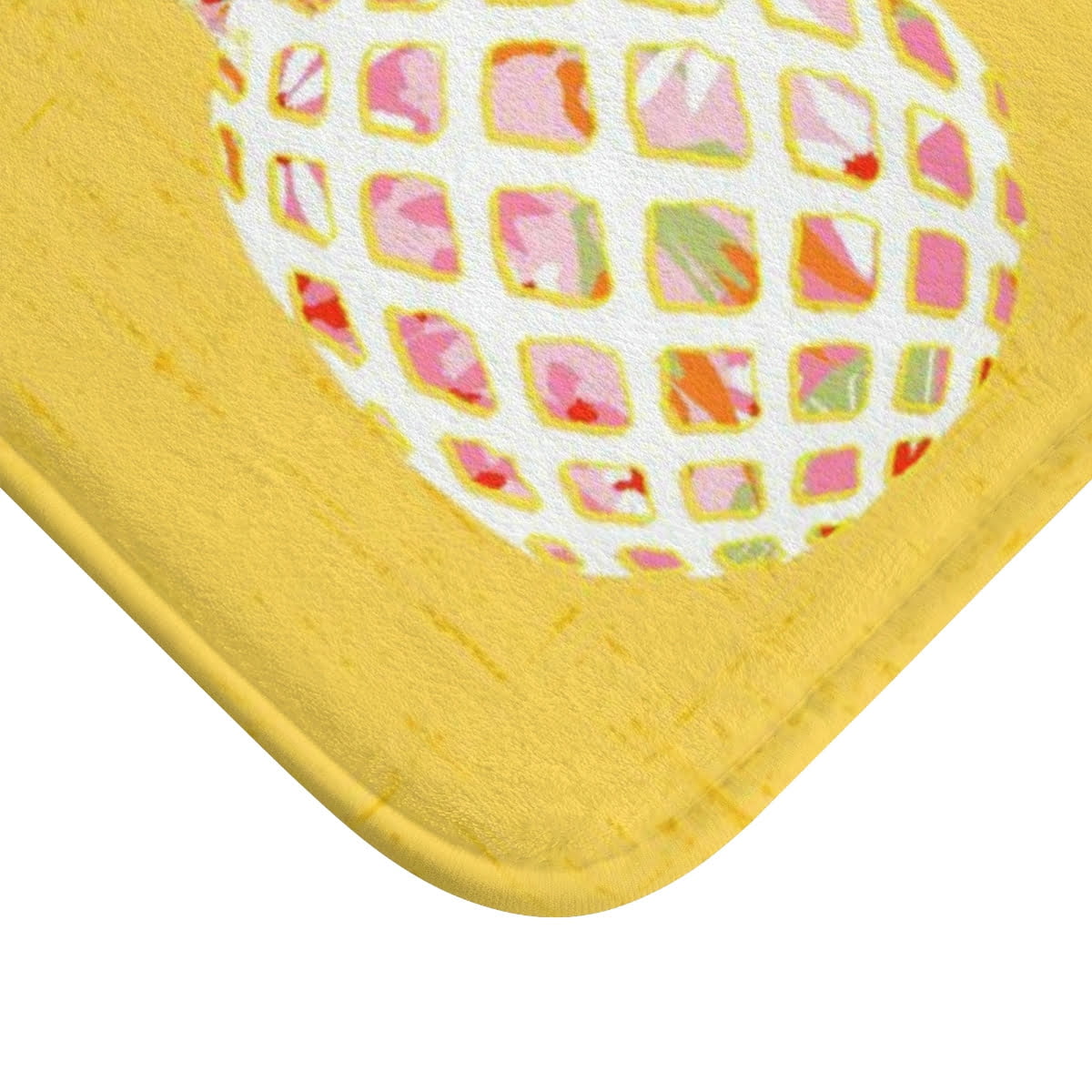 Tropical Bathroom Yellow Pineapple Bath Mat - Image 3