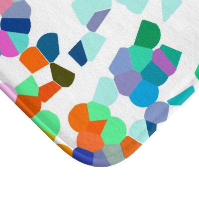 Colorful Modern Geometric Bath Mat With Memory Foam And Anti Slip Back