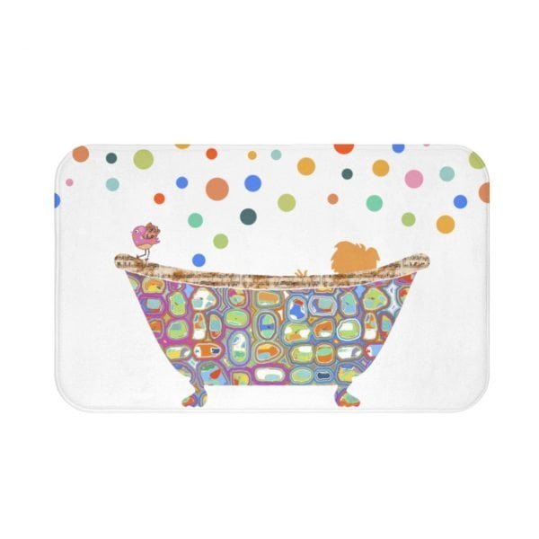 cute fun bathmat part of kids bathroom set