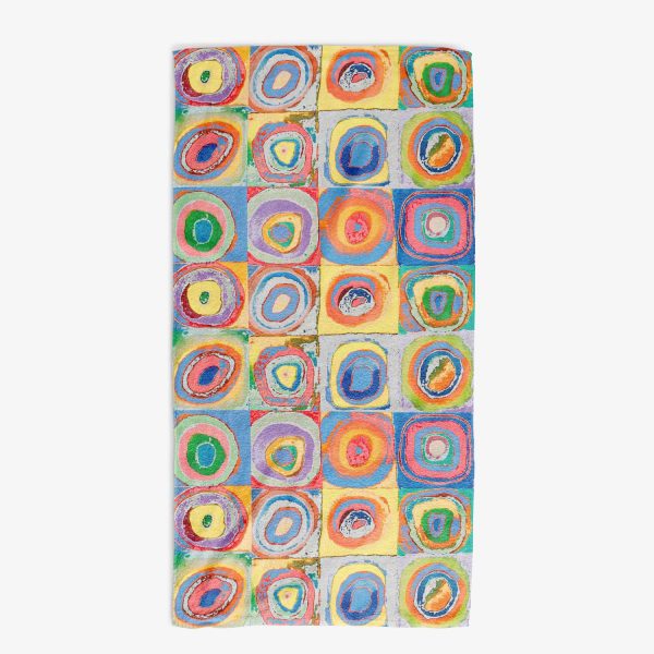 colorful geometric bath towel