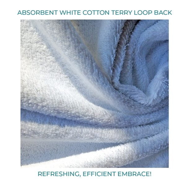 Cotton Terry Loop White Back Of Bath Towel