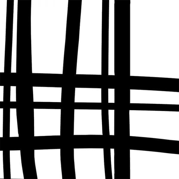 close up of geometric black and white shower curtain pattern
