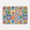 Colorful Abstract non slip memory foam bath mat
