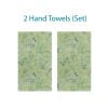 Coordinated Leafy Green Watercolor Floral Hand Towel Set by Ozscape Designs