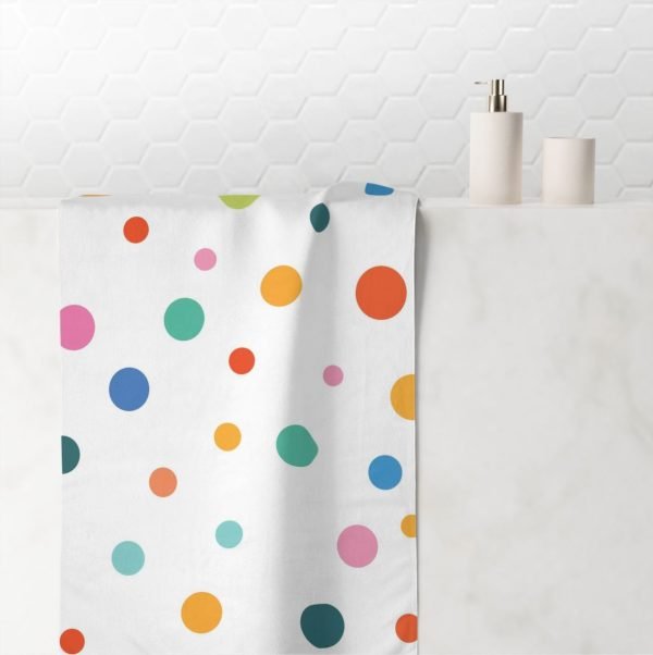 Bright Polka Dot Pattern Hand Towel for Kids by Ozscape Designs