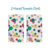 Coordinated Colorful Polka Dot Pattern Hand Towel Set for Kids by Ozscape Designs
