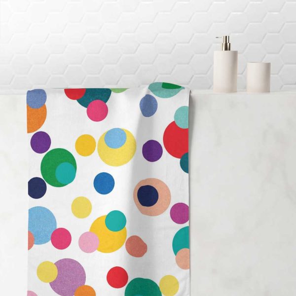 Bright Polka Dot Pattern Hand Towel for Kids by Ozscape Designs