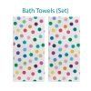 Complete Colorful Polka Dot Pattern Bath Towel Set for Kids by Ozscape Designs