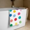 Large colorful polka dot bath towels for kids