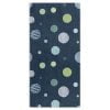 30x60 inch kids bath towel with blue polka dots
