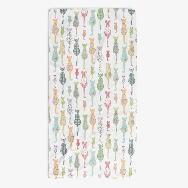 cat lovers pastel cats bath towels