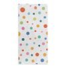 orange and blue fun bath towel with polka dots for boys and gilrs