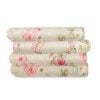Shabby chic farmhouse floral beige towels with pink floral