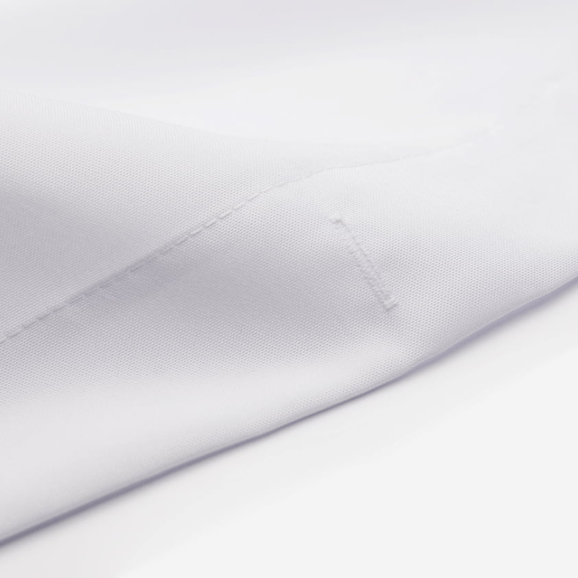 reinforced button holes for hook placement on shower curtain