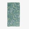Elegant Leafy Green Watercolor Floral Bath Towel in Teal by Ozscape Designs