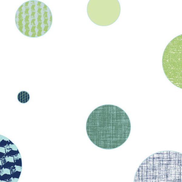 close up of artwork for polka dot bath towels